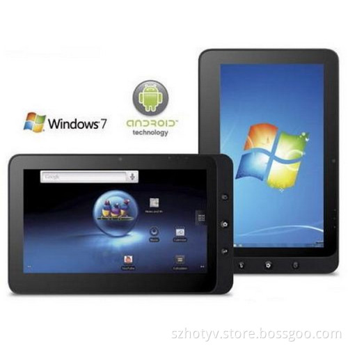 10.1inch capacitive Intel N455 WIN7 and Android2.2 Dual OS 3G Bluetooth WiFi tablet pc